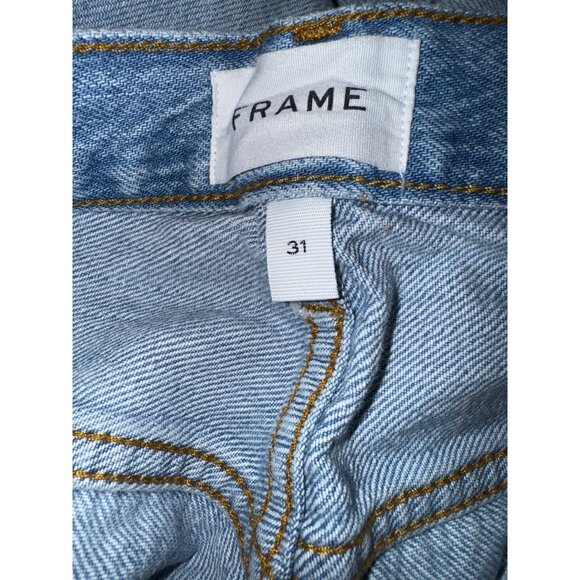 Frame Le Jane Sustainable High-Rise Straight-Leg Jeans Size‎ 31 Light Wash Denim - Picture 4 of 11